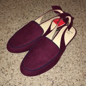 Burgundy maroon slip on sling mule like 8.5 shoes